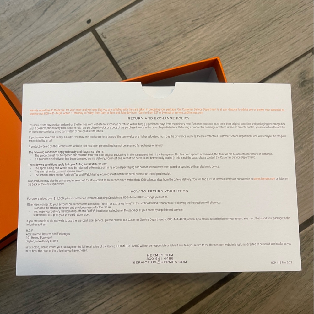 Authentic Empty Hermes Box - image 4